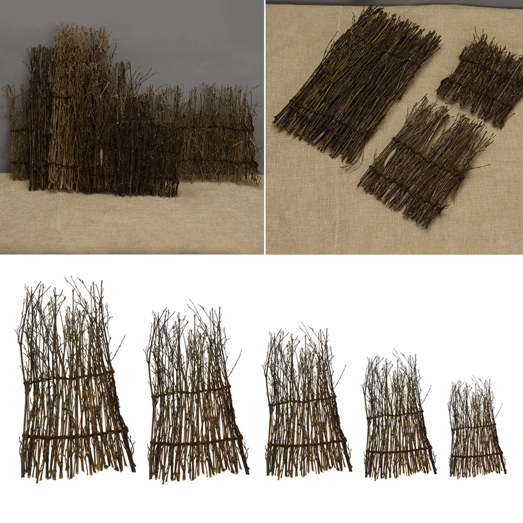 5 Sizes Garden Divider Screening Border Bamboo Slat Willow Reed Brushwood Fence Roll