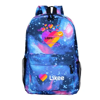 

Likee Backpack for Student Bookbag Russian Style LIKEE Video App Backpack Softback Laptop bag School Bags for Teenage Girls boys