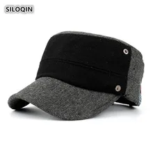 SILOQIN тренд Snapback мужская плоская кепка Осень Зима утолщаются сохраняющие тепло армейские кепки регулируемый размер Досуг движение туристические шляпы