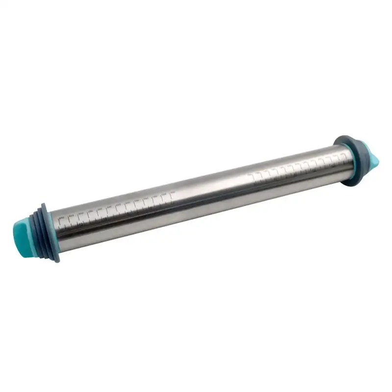 

1Pc Rolling Pin with Scale Thickness Adjustable Delicate Portable Stainless Steel Rolling Stick for Pastry Pizza Cookie