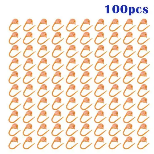 Orange 100 шт. вязание крючком фиксирующий стежок иглы клип маркер Ремесло DIY Швейные Инструменты - Цвет: Orange