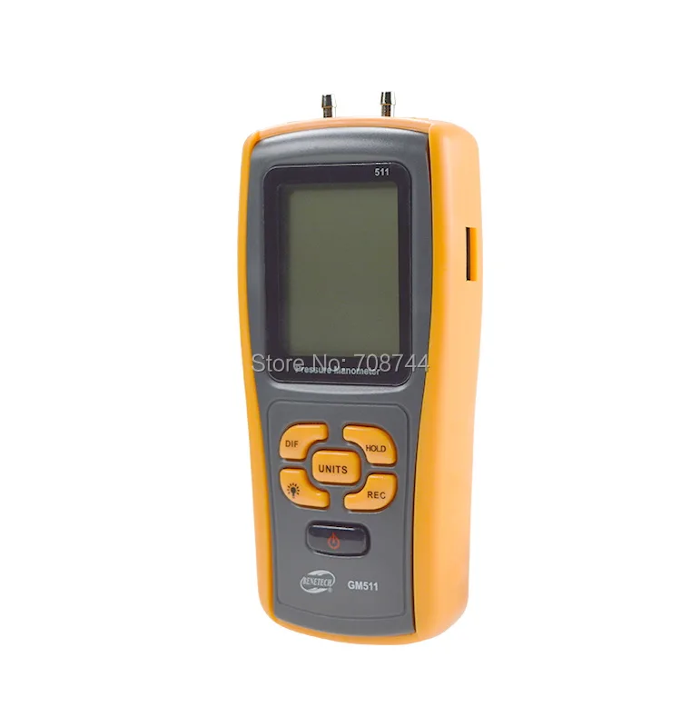 BENETECH GM511 Высокоточный цифровой манометр, микроманометр, дифференциальный манометр, манометр воздушного давления