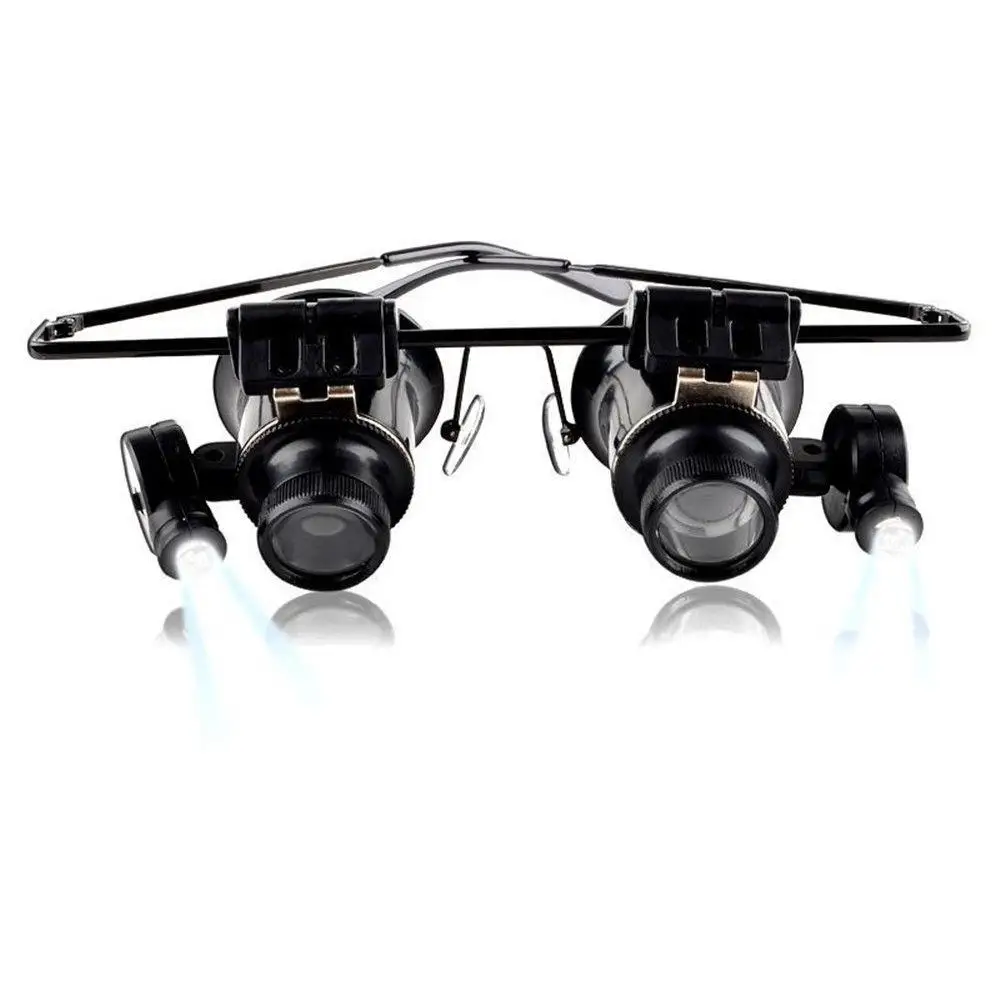 

New Product 20x Magnifying Eye Glasses Loupe Watch Repair LED Light Rotatable