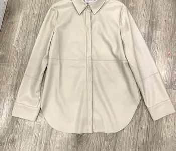 

Women Shirt Nordic Hidden Single-breasted Long Shirt