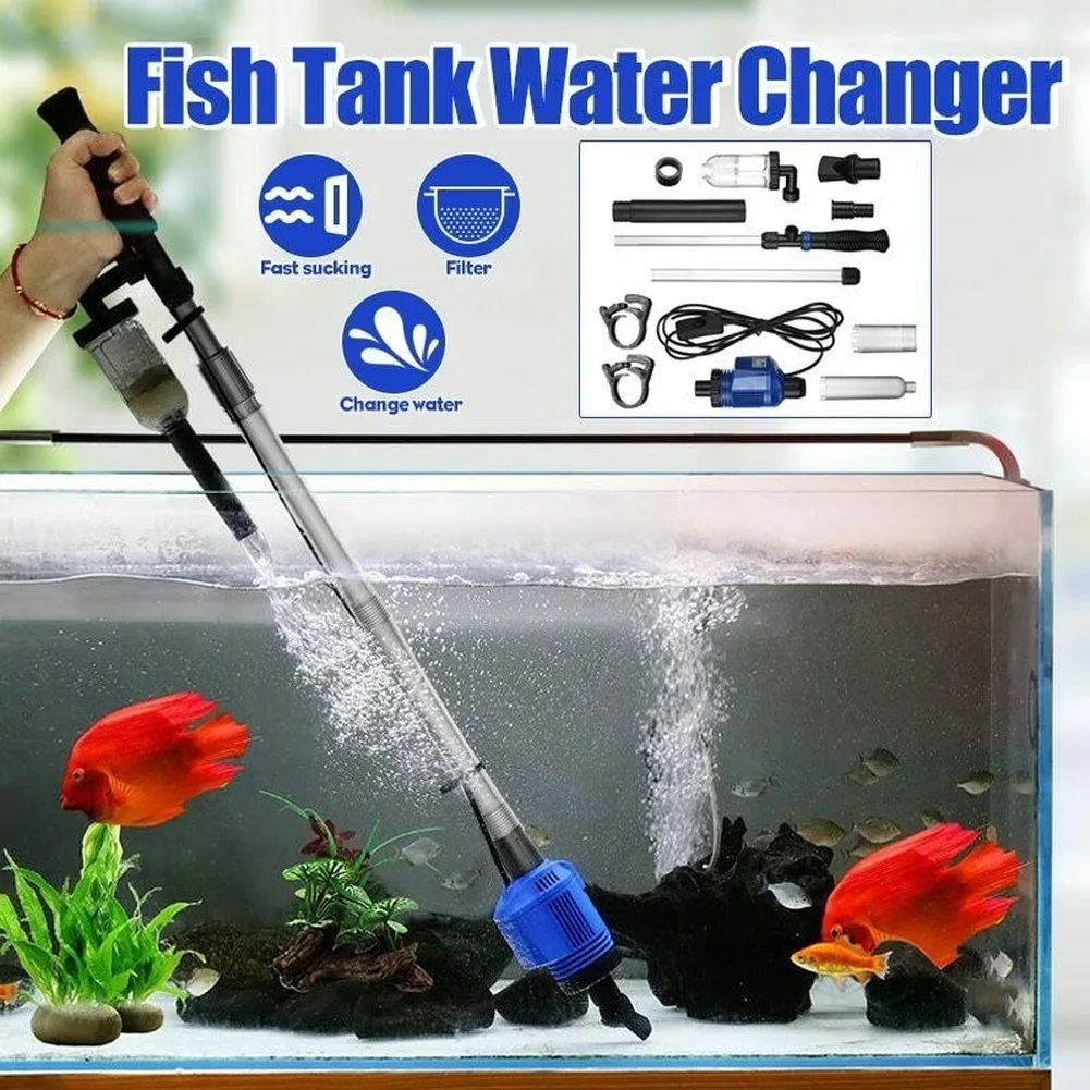 

3 in 1 Electric Aquarium Vacuum Gravel Cleaner Automatic Water Changer Sludge Extractor Sand Washer Water Filter for Fish Tank