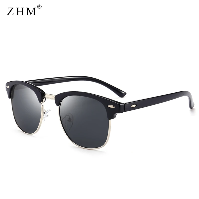 2022 new polarized sunglasses men driving sunglasses classic retro half frame fashion sun