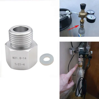 

CO2 Adapter Tank Adapter for SodaStream co2 Adaptor w21.8 Aquarium Fish Tank/Home Brew Beer Barrel Tank Regulator