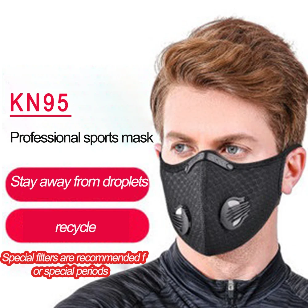 

Fast PM2.5 Cycling Face Mask Breathable Sport Face Mask Protection Anti-fog Anti-splash Dust Mask Filter Gas Mask Respirator