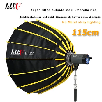 

SKUII45" 115cm Hexadecago Quick Installation Deep Parabolic Umbrella Softbox Reflective focusing Photography Lighting Modify