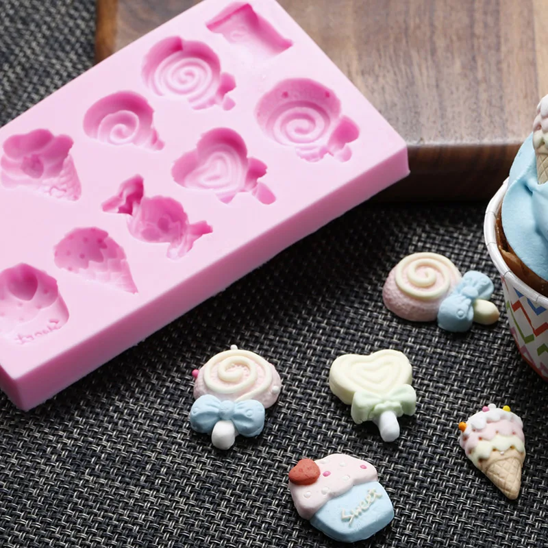 

Lollipop Cake Silicone Mold Round Heart Ice Cream Shape Candy Chocolate Moulds Backware Party Cake Decorating Tools