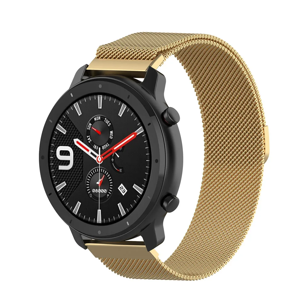 Металлический ремешок из нержавеющей стали для Xiaomi Huami Amazfit GTR 42 мм 47 мм браслет на запястье для Huami Amazfit Bip BIT Молодежный ремешок для часов