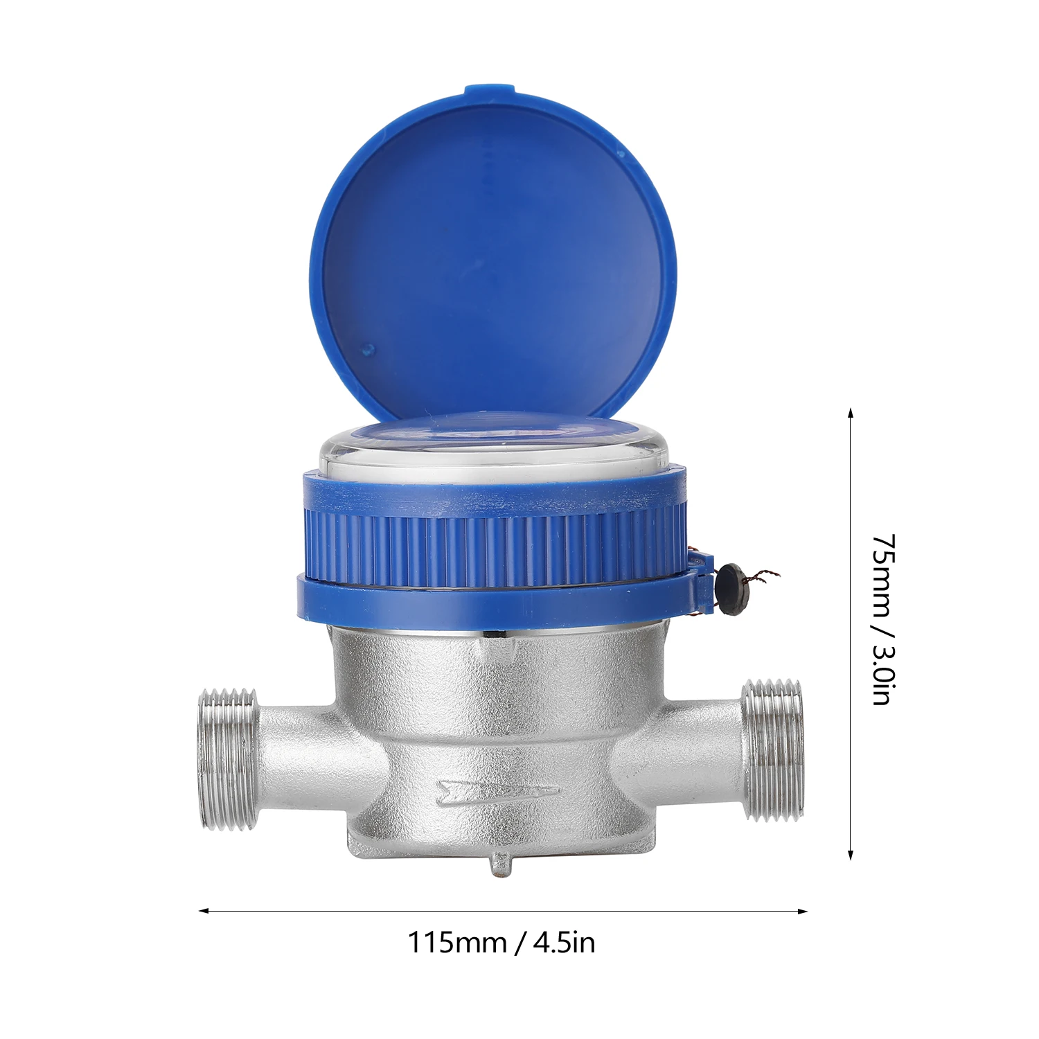 Household 15mm 1/2" Intelligent Water Meter Mechanical Rotor Type Cold Water Meter Pointer Digital Combination Meters