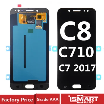 

Amoled C710 LCD For Samsung Galaxy C7 2017 C8 C7100 Display Touch Screen Digitizer Assembly Replace LCD For C710F/DS Black