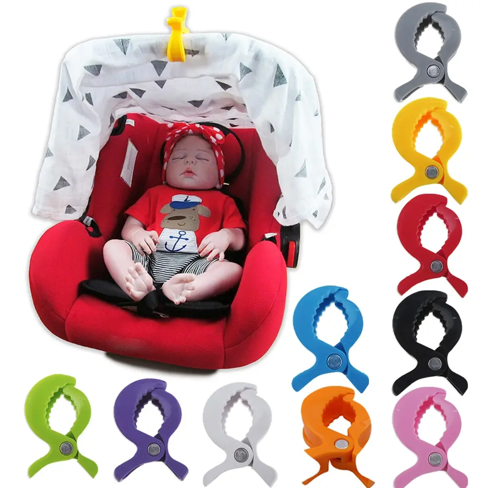 

4pc/lot Baby Colorful Car Seat Accessories Plastic Pushchair Toy Clip Pram Stroller Peg To Hook Cover Blanket Mosquito Net Clips