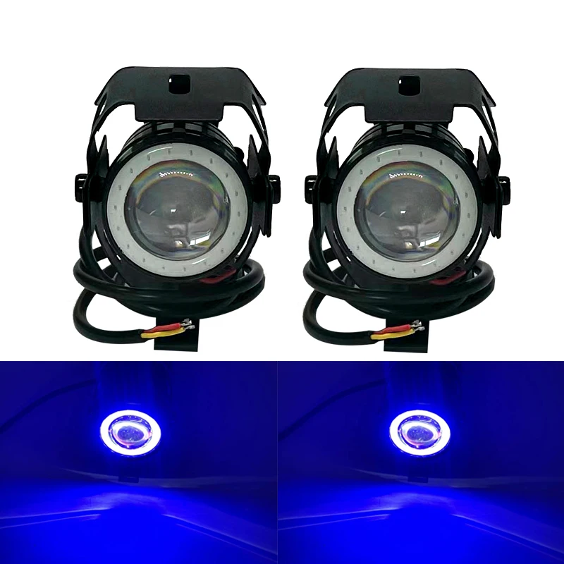 LED Moto Phare 125W U7 Mini Angel Eye Ampoules Moto Scooter Moto