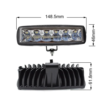 

ECAHAYAKU 1PCS 6 INCH led work light bar IP68 combo beam offroad led bar for truck jeep ATV SUV 4x4 boat 12V fog driving lamp