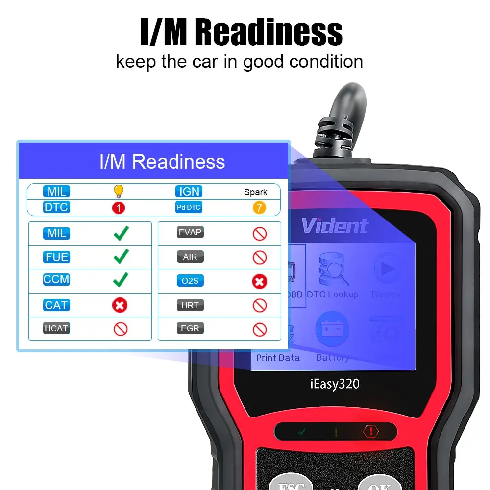 VIDENT easy320 OBDII/EOBD+ считыватель кода CAN