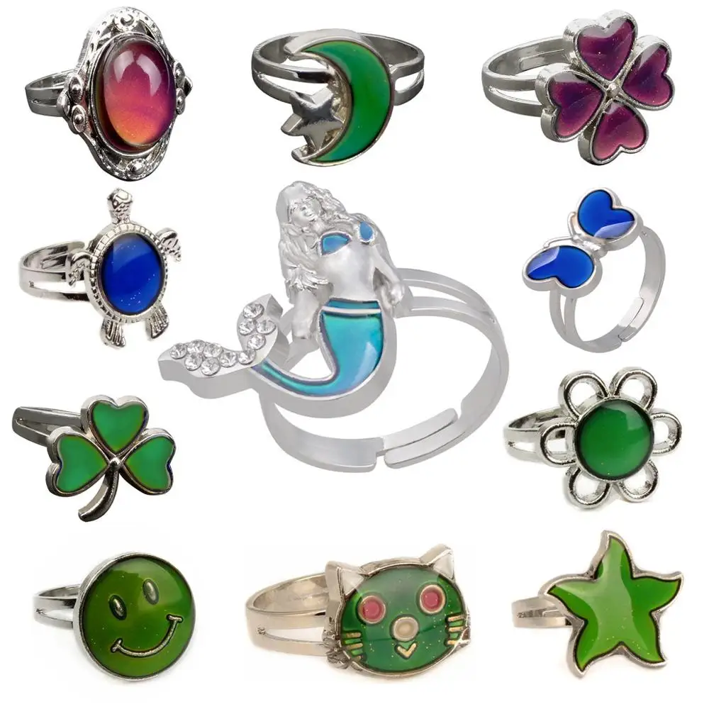 Кольца регулируемые в стиле ретро для женщин регулируемое ювелирное изделие с