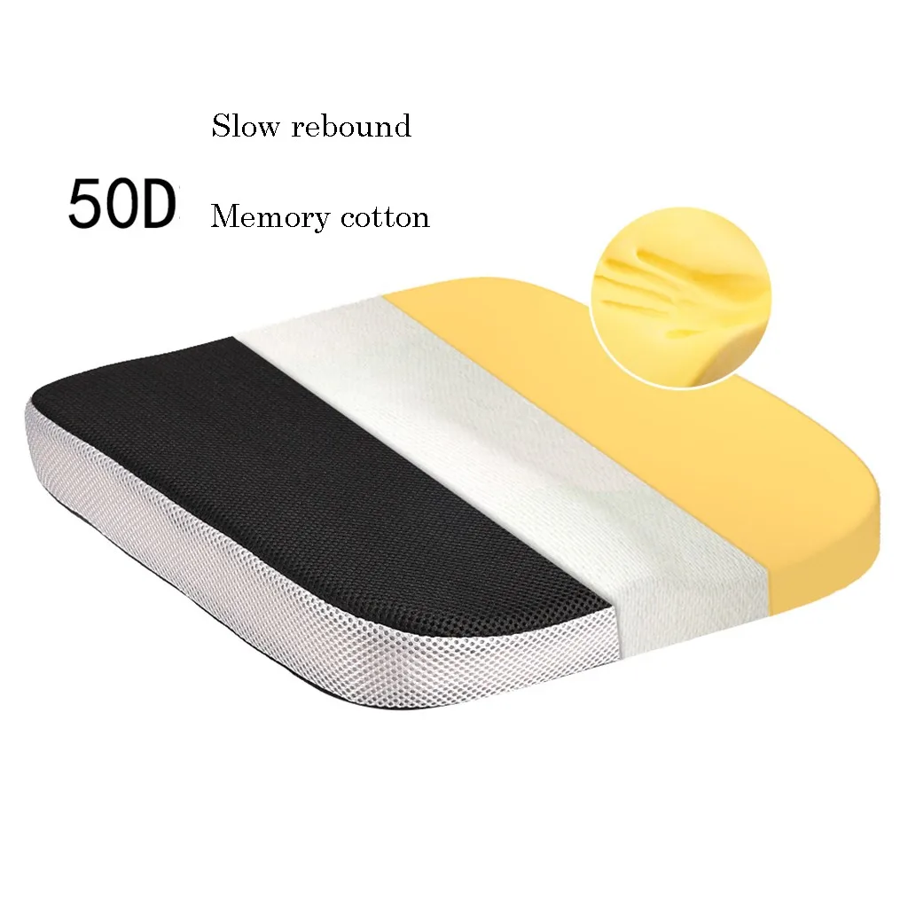 Memory Cotton Black Crystal Super Soft Cloth Non-Slip Cloth Seat Cushion Suitable For Office Chairs And Wheelchairs#YL10