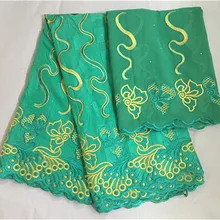 Хлопчатобумажная ткань из Дубая швейцарская вуаль кружева в швейцарском стиле tissu африканская брошь с камнями для женщин 5+ 2 ярдов/партия LY