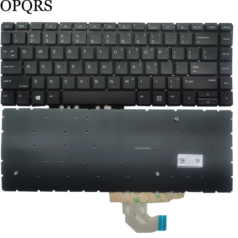 Nuova Tastiera Per Laptop Us Per Hp Probook 440 G6 445 G6 440 G7 445 G7 Nero Senza Retroilluminazione