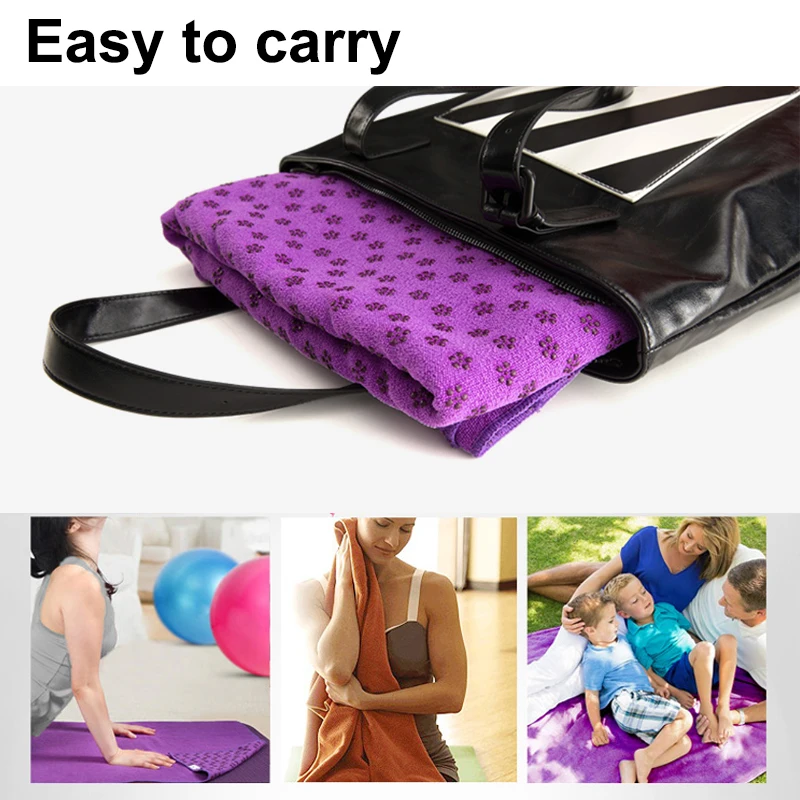 Yoga Blankets Non Slip Yoga Mat Cover Towel Blanket Sports Travel Foldable  Fitness Exercise Pilates Workout Mats 183x61cm