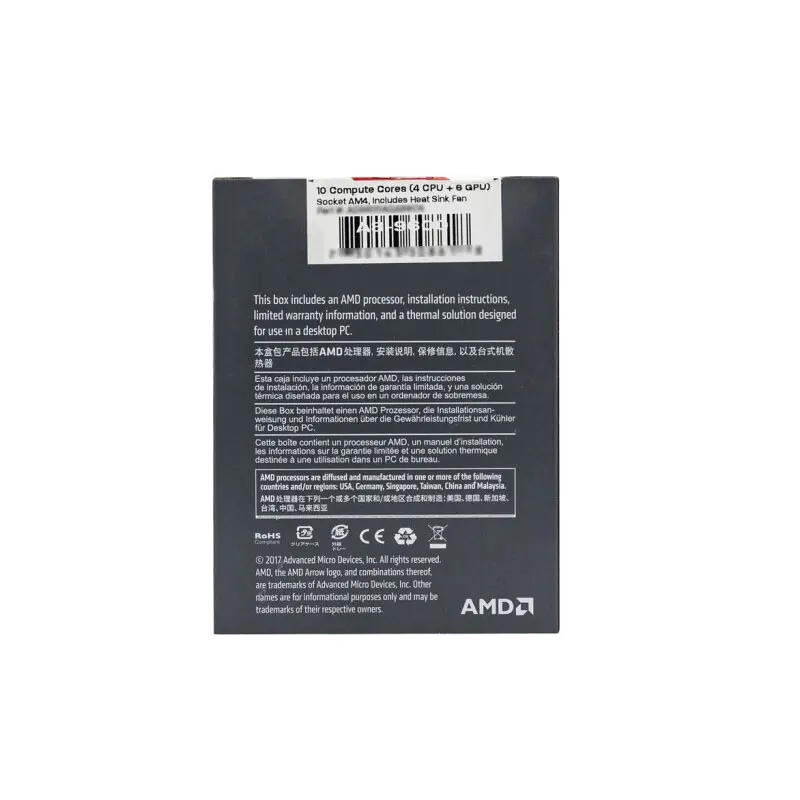 AMD A8-Series A8-9600 A8 9600 3.1 GHz 65W Quad-Core CPU Processor AD9600AGM44AB Socket AM4