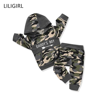 

Newborn Baby Girsl Boys Clothes Sets Spring Infant Camouflage Print Hooded Sweatshirts Tops+Pants Toddler Fashion Clothing Suit