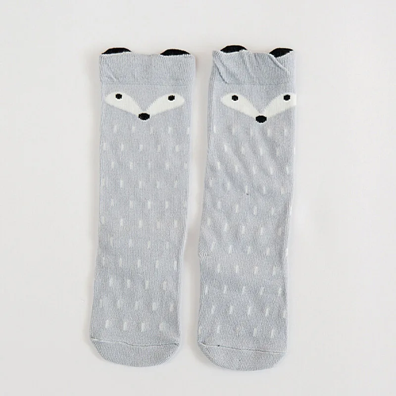 style2 grey 4-6Y Детские носки с леопардовым принтом; сезон осень-зима; гольфы для маленьких девочек; хлопковые детские школьные гольфы для маленьких девочек; Sokken Calcetines - Цвет: style2 grey 4-6Y