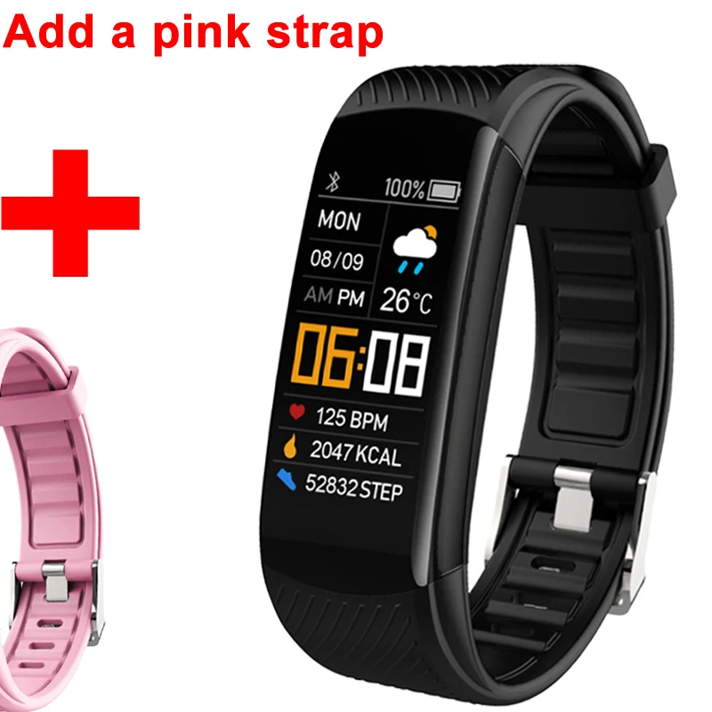2021 Fitness Bracelet Blood Pressure Measurement Pedometer Smart Band Hear Rate Monitor Waterproof Health Fitness Tracker Watch 
