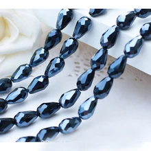 BEAUCHAMP 8*11 мм 10 шт. хрустальные бусины в форме капли слезы граненый компонент ювелирные изделия с кистями люстра серьги браслет аксессуары