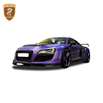 

Real Carbon Fiber Front hood bumper lip Rear Trunk Lip Boot Wing Spoiler for R8 GT V8 V10