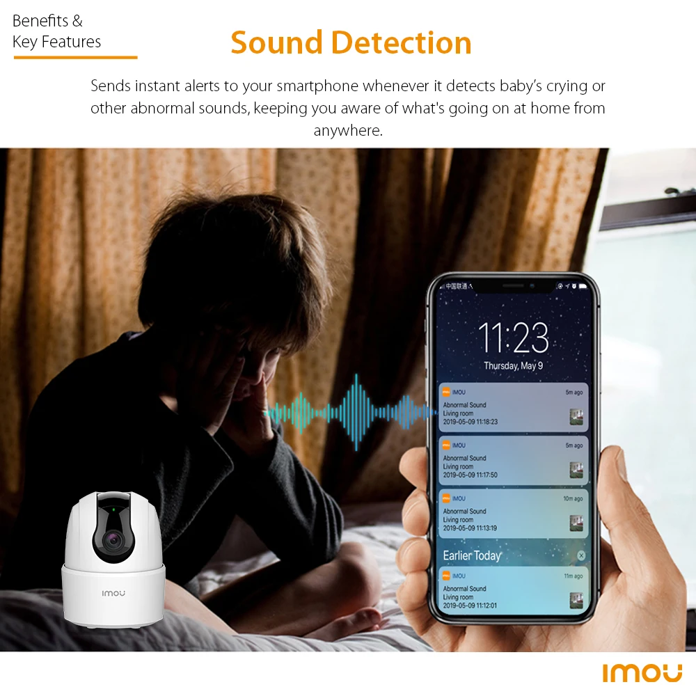 IMOU  ̺  Ȩ  360 ī޶, ΰ  ߰ ð,    IP ī޶, 2C 4MP