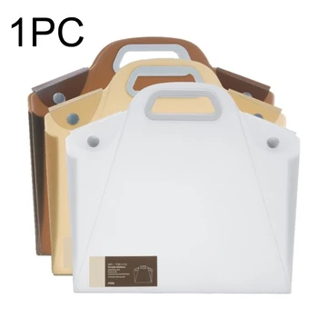 

A4 Expanding Organizer Home Office Stationery With Handle School Paper Desktop File Folder PP Document Multifunction Storage Bag