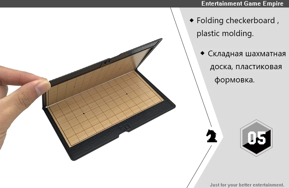 Yernea New Portable Go Game Set Mini Chessboard Magnetic Chess Pieces Outdoor Sports Goods Chess Game Souptoys (5)