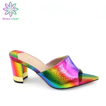

Multi Color On Sale Italian Shoes African Design Matchig Shoes Mature Style Nigerian Ladies Shoes