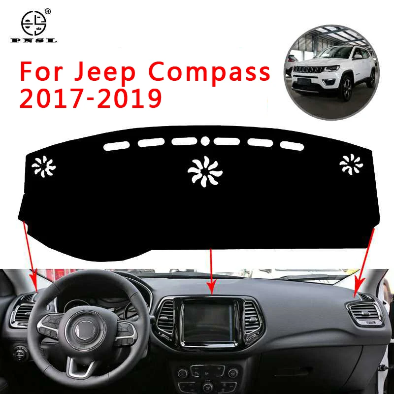 PNSL крышка приборной панели автомобиля коврик для ковёр jeep Compass 2017-2019 Защита от