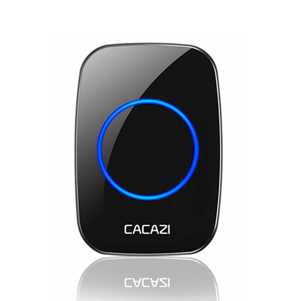CACAZI умный дом беспроводной пейджер дверной звонок для пожилых людей Аварийная сигнализация 80 м удаленный звонок США ЕС Великобритания вилка 1 Кнопка 1 пейджер 1 приемник - Цвет: Receiver