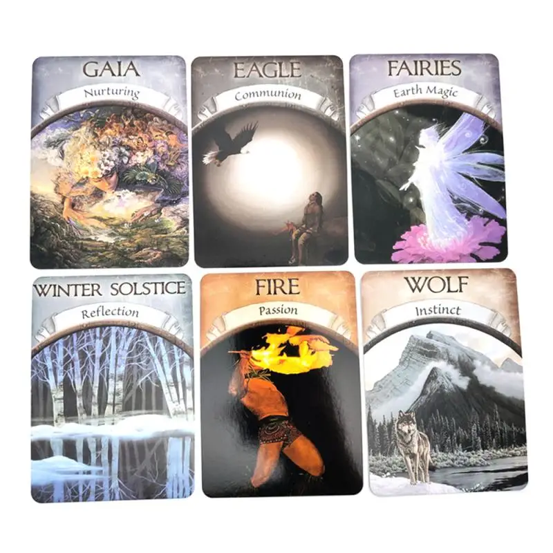 Earth Magic Oracle Cards: A 48-Card Deck and Guidebook by Steven D. Farmer Family Gift Party Playing Card Game Entertainment