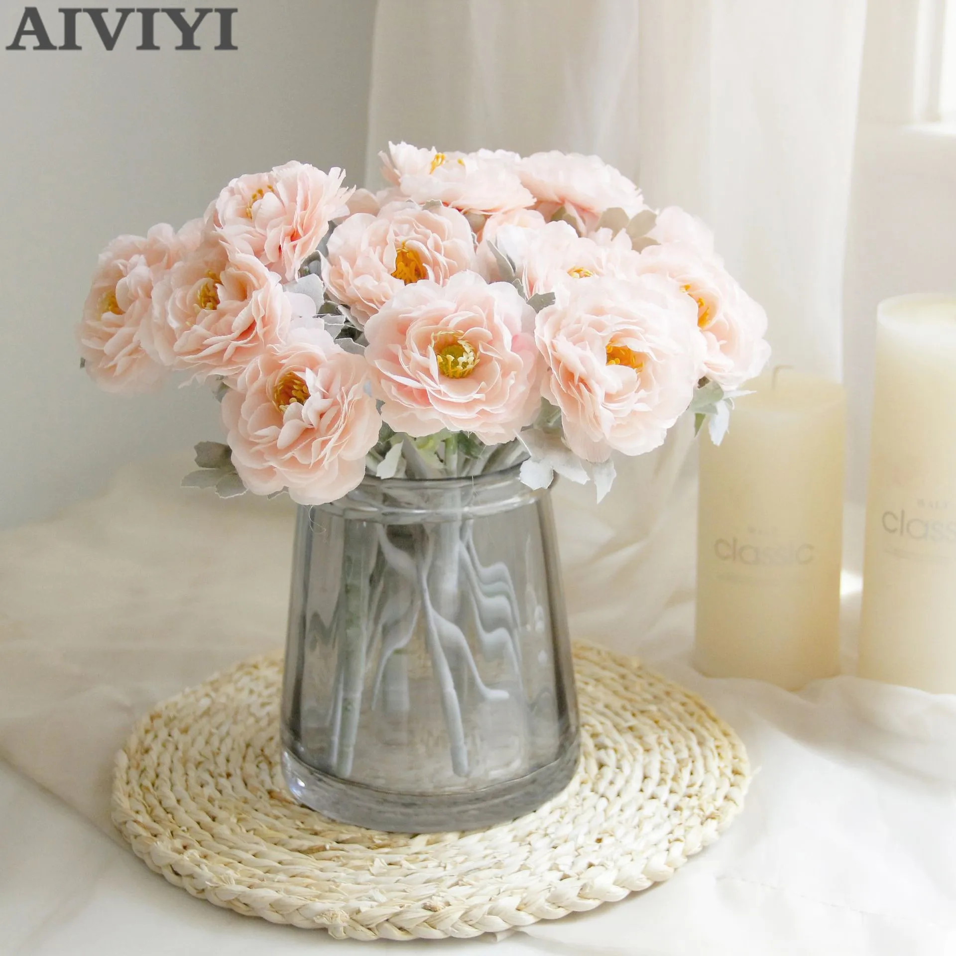 Artificial Fake Flower Lotus Flower Tea Rose Wedding Wholesale