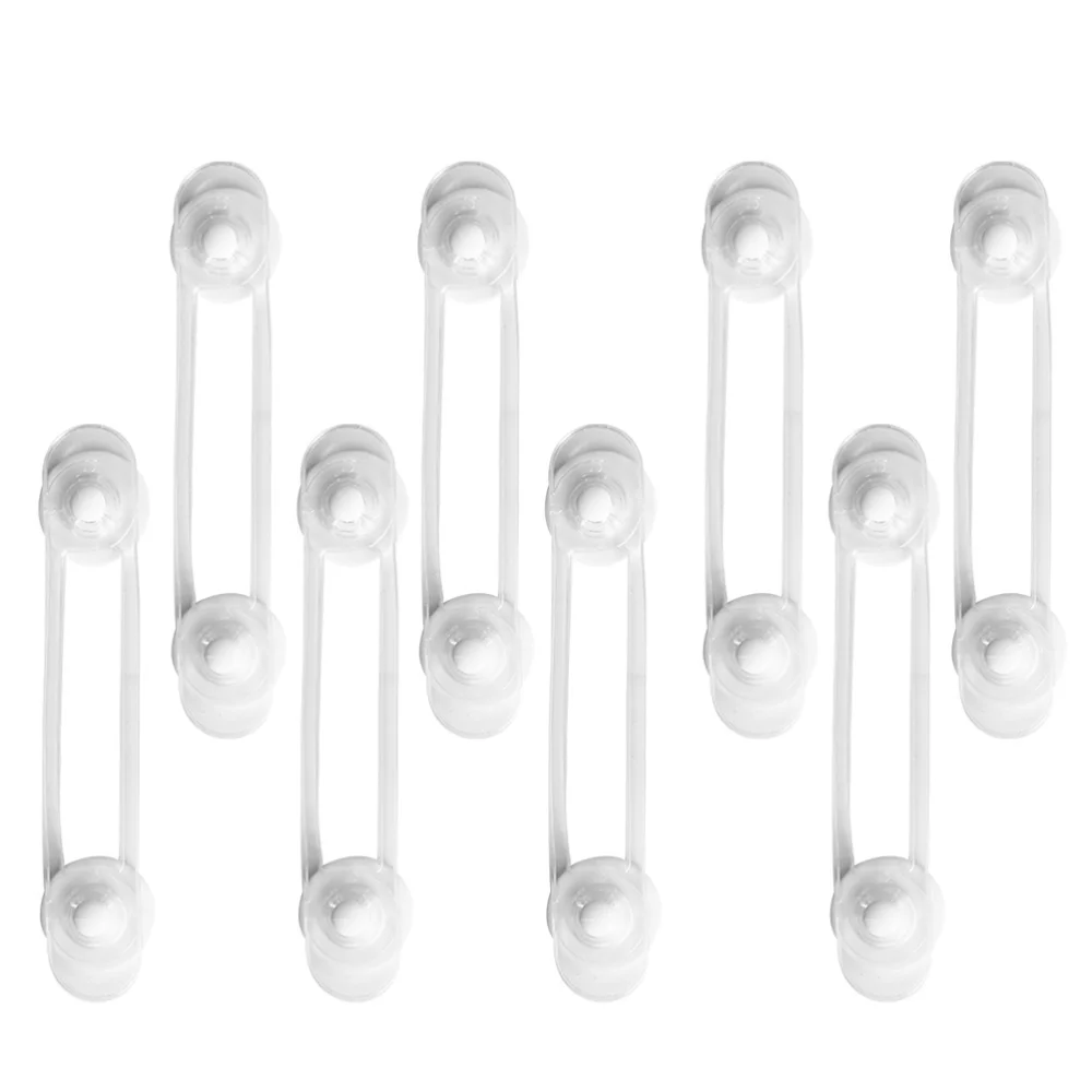 Cerraduras de seguridad para bebés, cierre de cinturón suave a prueba de niños, autoadhesivo, multiusos, para armario y cajón, 8 Uds.