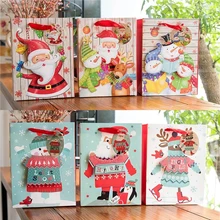2 шт случайная отправка мультфильм Санта Снеговик олень Рождественский подарок бумажная коробка для хранения Рождественская конфетная сумка счастливый год вечерние украшения
