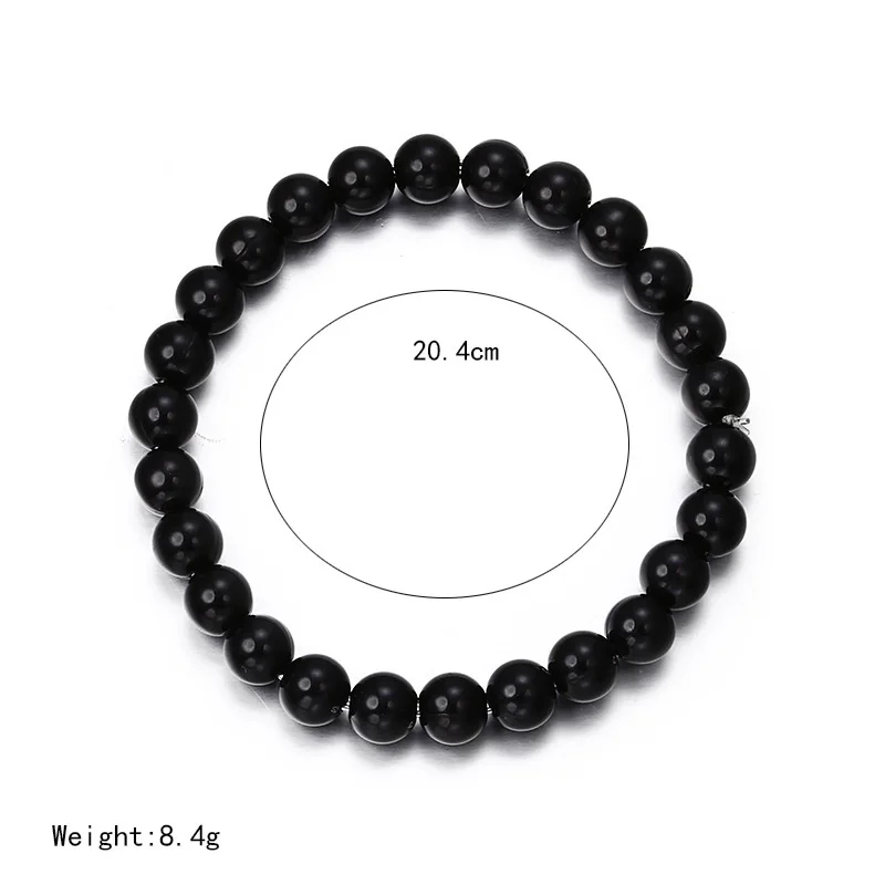 Pulseira Masculina Erkek Bileklik Pulseira Feminina, стильный браслет, 8 мм, натуральный,, ручная струна, может быть настроена
