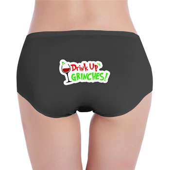 

Drink Up Grinches Print Ladies low waist underwear