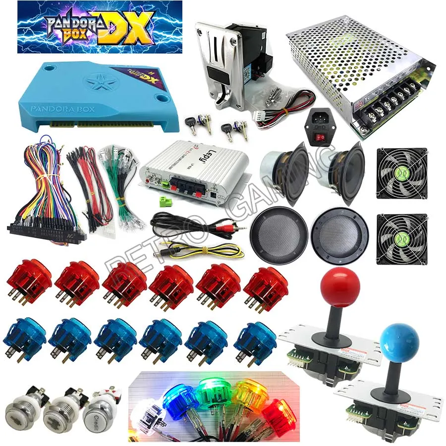 CRT Pandora box DX arcade kit 3000 в 1 с 3D и 3P/4P играми светодиодный джойстик кнопкой копирования