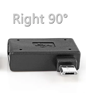 Микро USB к Usb Otg адаптер с питанием планшета мобильного телефона внешний Usb флэш-накопитель открытка с изображением мыши ридер - Цвет: Right