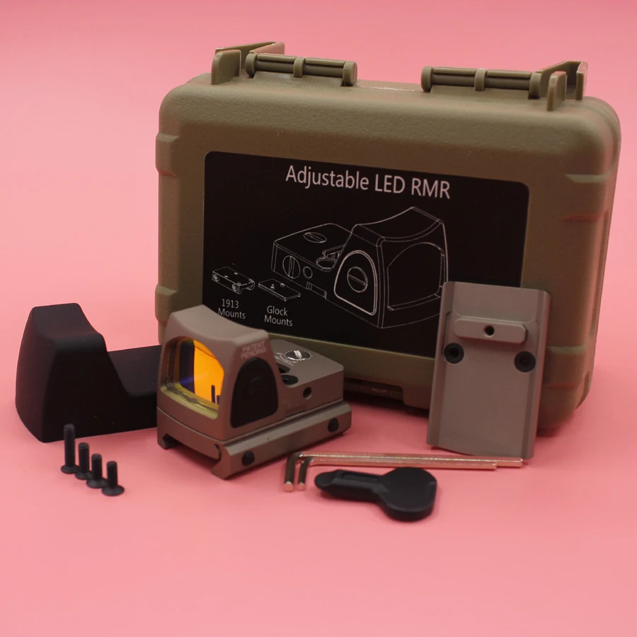 Мини Ruggedized RMR стиль миниатюрный рефлекс Красный точка зрения ж/вкл/выкл переключатель черный