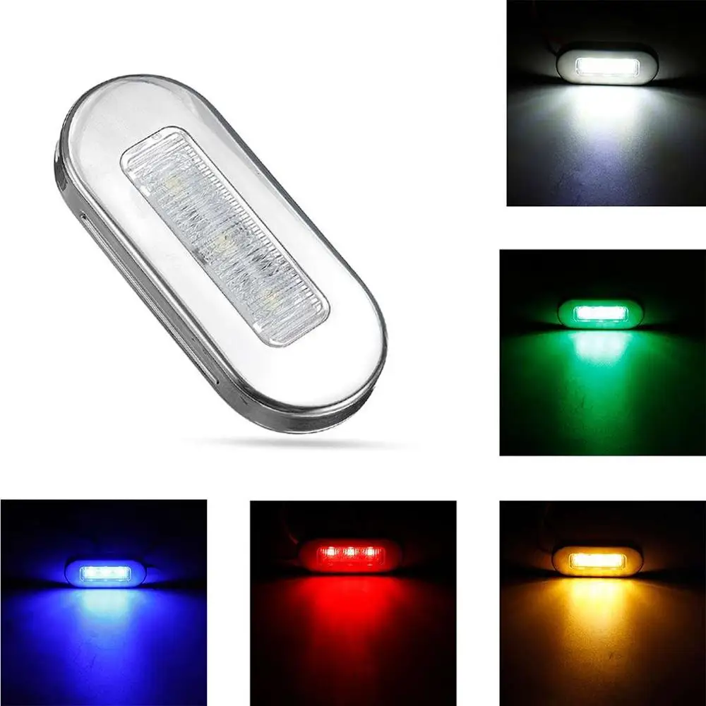 12V 3Led Car яхта Нержавеющая сталь морской навигации СИД светильник красный и зеленый сигнала Lichter военно-морской исходя из 2 шт