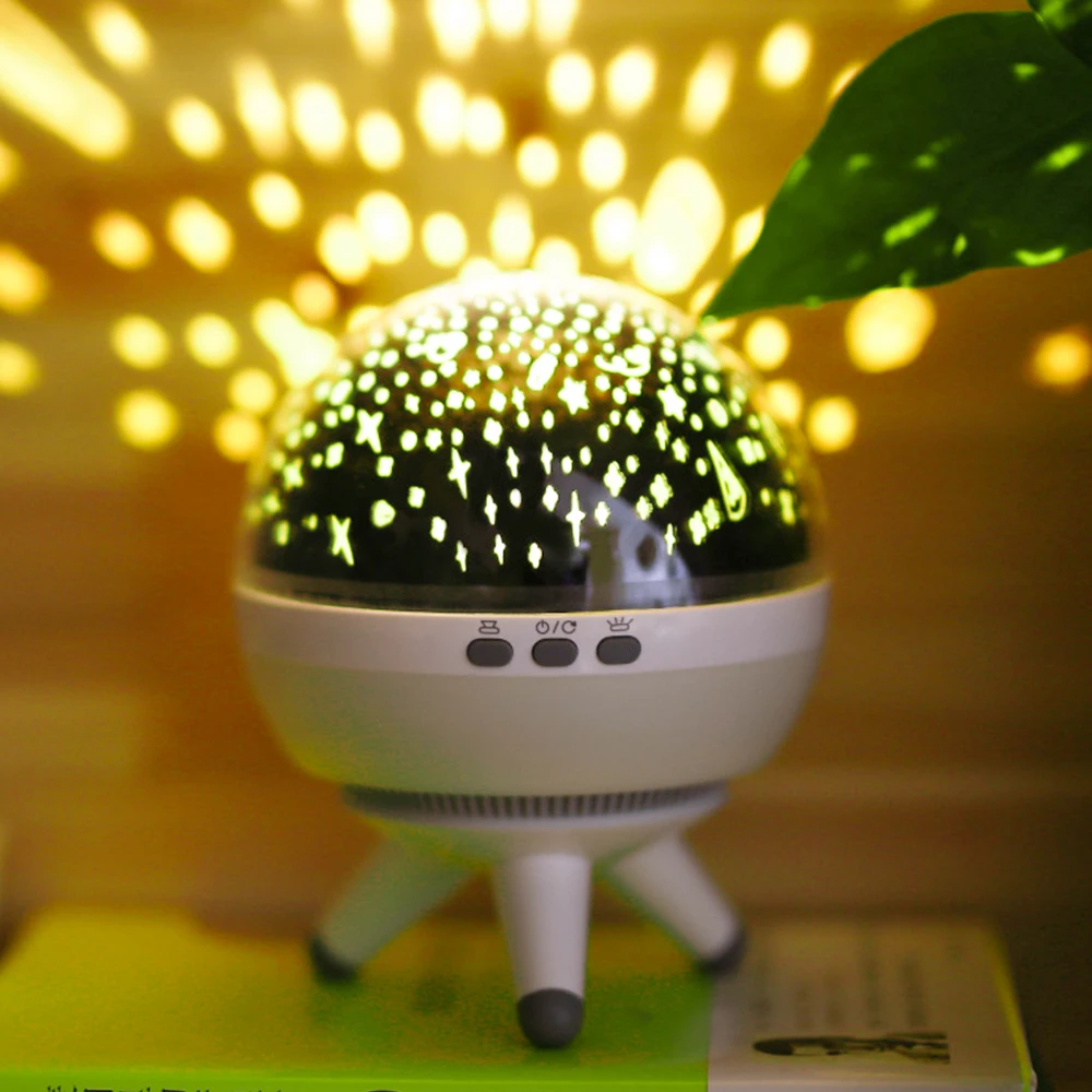 LED Rotating Night Light Projector Starry Sky Star Ocean Children Kids Sleep Romantic LED USB Projector Lamp Christmas Gifts