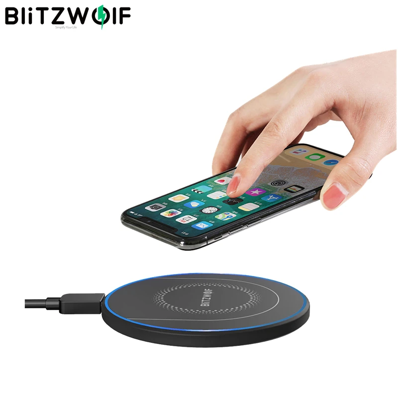 BlitzWolf BW-FWC7 Fast Wireless Charger 15W USB Qi Charging Pad for Mobile Phone